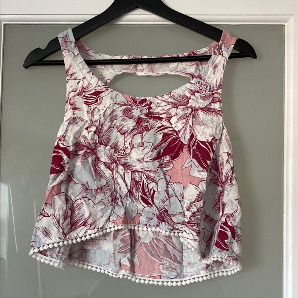 Mudd White Cream Sleeveless Crop Tank Top